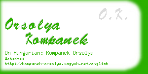 orsolya kompanek business card